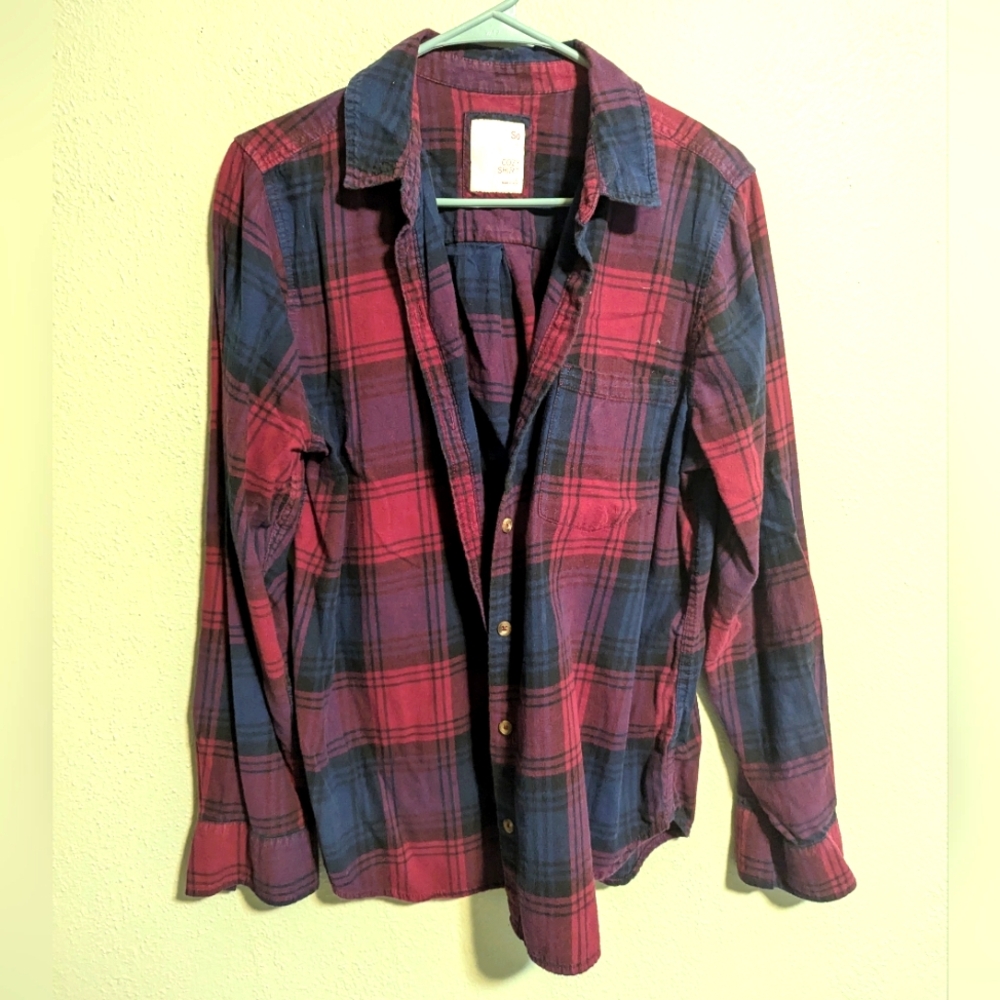blue & pink flannel | large | So